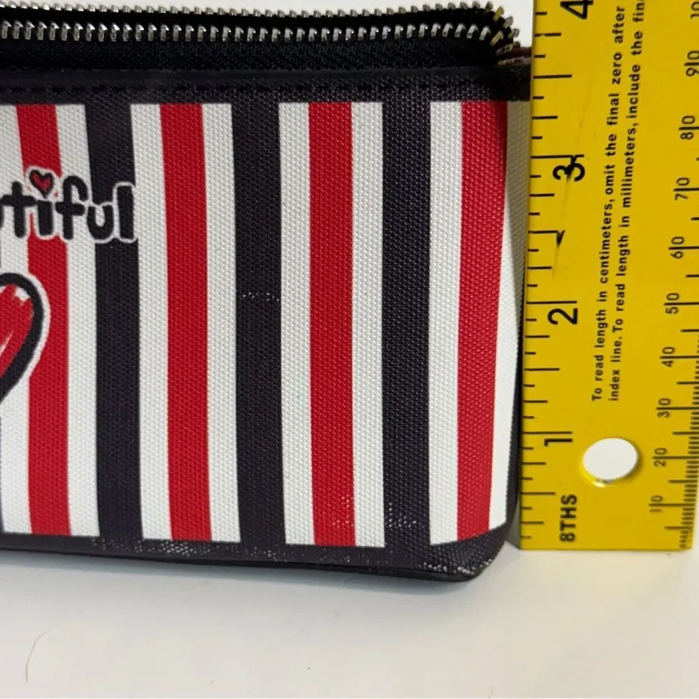 Brighton Life is Beautiful Striped Heart Cosmetics Pouch